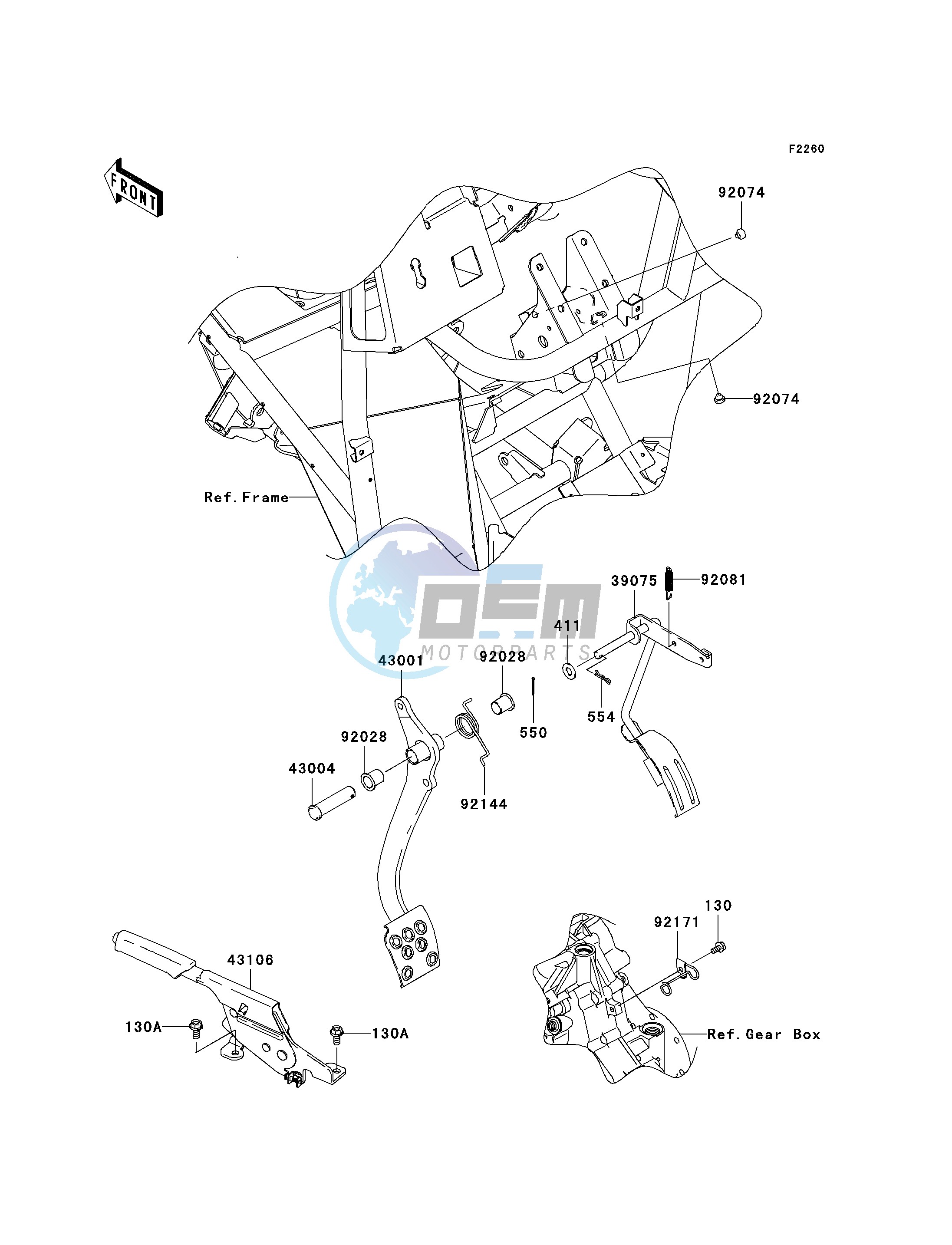 BRAKE PEDAL_THROTTLE LEVER