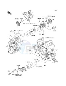 KLX450R KLX450A8F EU drawing Oil Pump