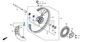 CRF230F drawing FRONT WHEEL