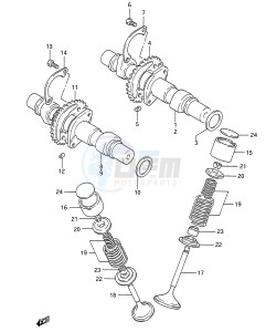 GS500E (E28) drawing CAM SHAFT - VALVE