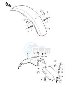 KZ 750 G [LTD II] (G1) [LTD II] drawing FENDERS