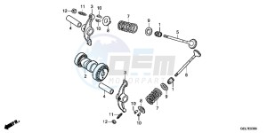 CRF50FE CRF50F Europe Direct - (ED) drawing CAMSHAFT/VALVE