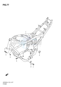 GSF650 (E21) Bandit drawing FRAME (GSF650UL1 E21)