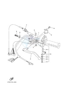 YFM450FWAD YFM450PHE GRIZZLY 450 EPS (2LC6 2LC7) drawing HANDLE SWITCH & LEVER