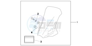 VFR1200XD CrossTourer - VFR1200X Dual Clutch 2ED - (2ED) drawing TOURING SCREEN