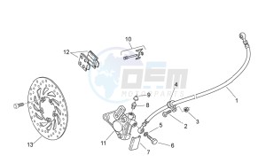 Scarabeo 50 2t e2 net drawing Front brake caliper