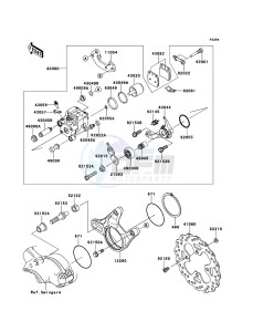 KFX450R KSF450BDF EU drawing Rear Brake