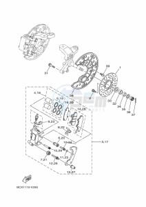 YFM700R (BCXH) drawing FRONT BRAKE CALIPER