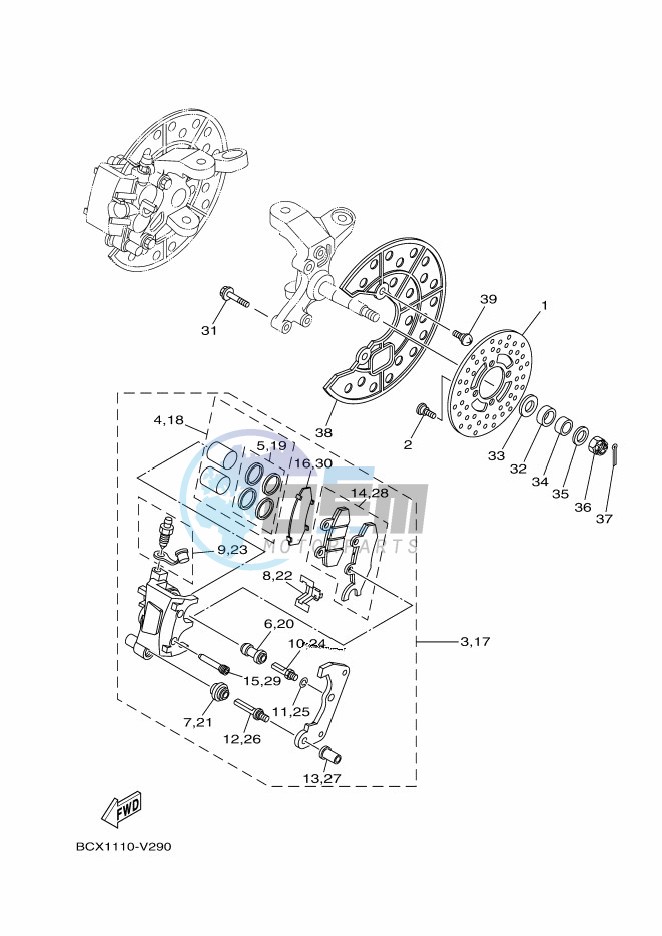 FRONT BRAKE CALIPER