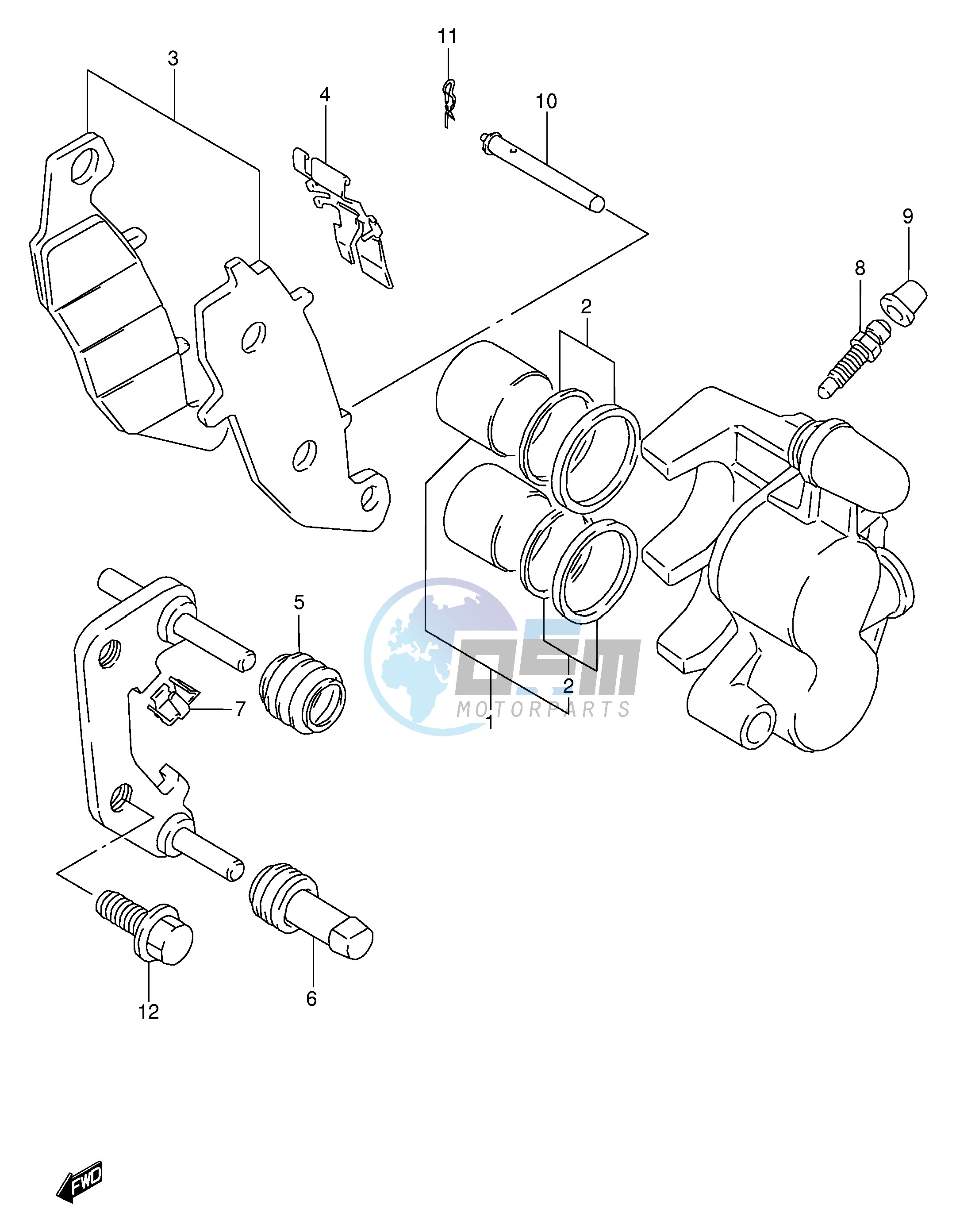 FRONT CALIPER (MODEL T)