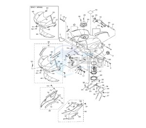 YZF R6 600 drawing FUEL TANK 5WSG-SH