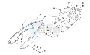 Sport 1200 1200 drawing Rear body - Rear fairing