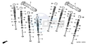 VFR800A9 Europe Direct - (ED / ABS MME) drawing CAMSHAFT/VALVE (REAR)