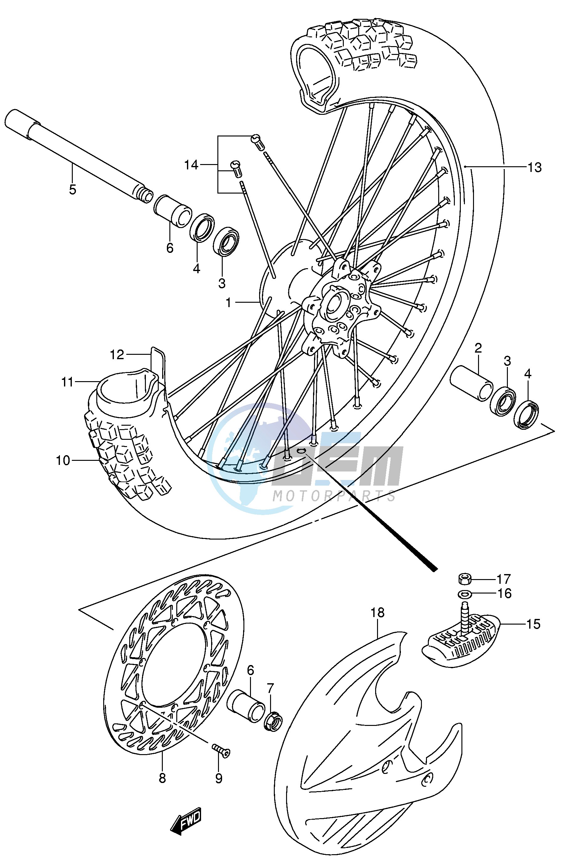 FRONT WHEEL (MODEL K5 K6)