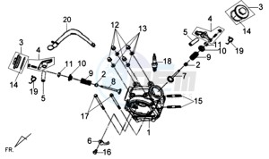 SYMPHONY SPORT 50 drawing CYLINDER HEAD CPL