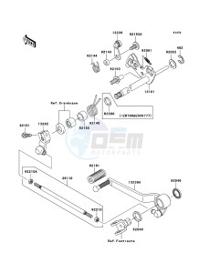 Z1000_ABS ZR1000C7F FR GB XX (EU ME A(FRICA) drawing Gear Change Mechanism