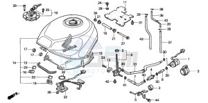 VFR750F drawing FUEL TANK (VFR750FR/FS/FT/FV)