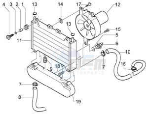 X9 125 Evolution drawing Radiator coolant