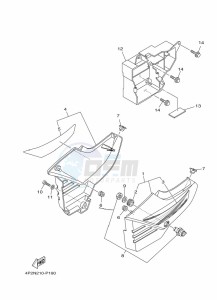 YBR125E YBR125 (BN9F) drawing SIDE COVER