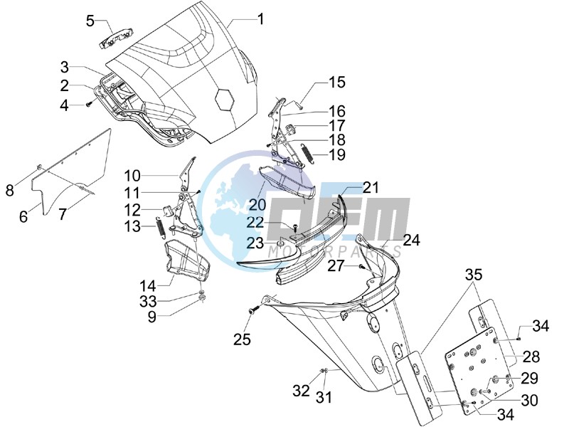 Rear cover - Splash guard