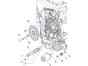 LX 125 4T E3 Vietnam drawing Flywheel magneto cover - Oil filter