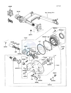 VN750 A [VULCAN 750] (A6-A9) [VULCAN 750] drawing DRIVE SHAFT_FINAL GEAR