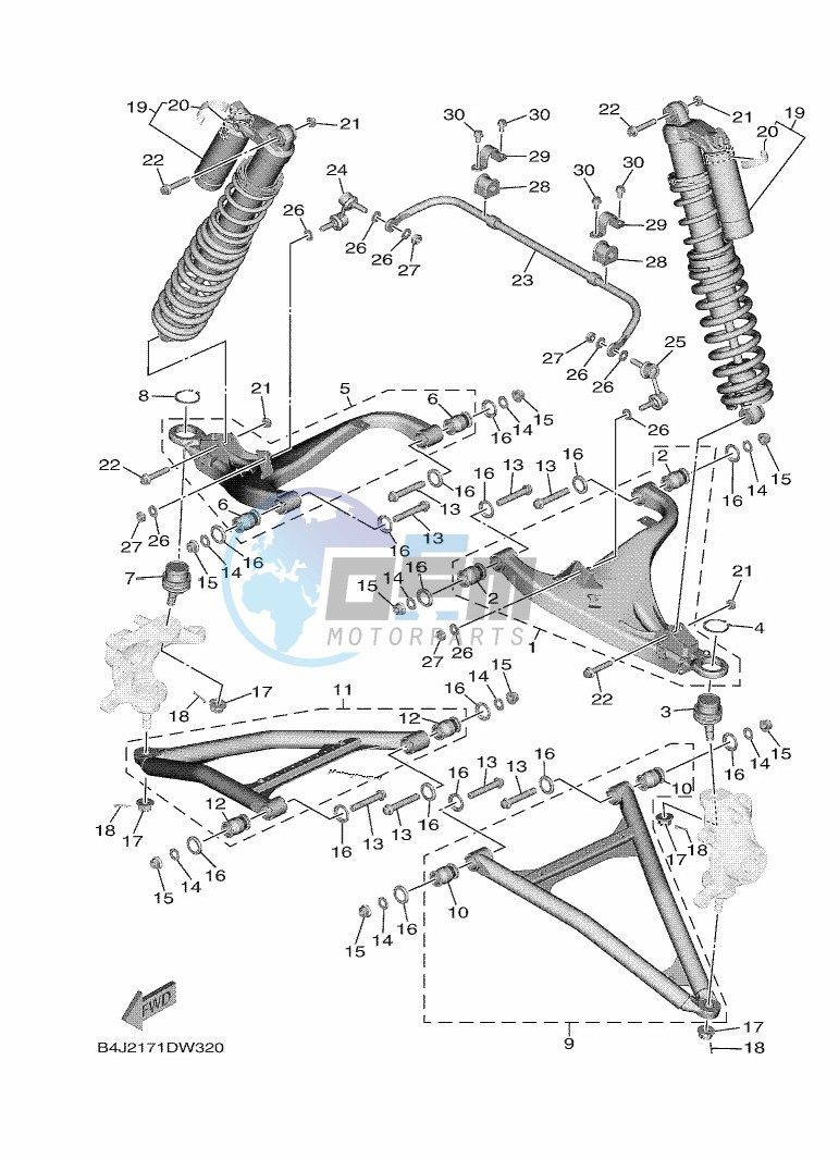 FRONT SUSPENSION & WHEEL