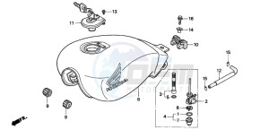 CB250 NIGHTHAWK drawing FUEL TANK