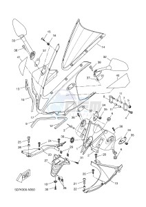 YZF-R125A YZF-R125 ABS R125 (5D7T 5D7T 5D7T 5D7T) drawing COWLING 2