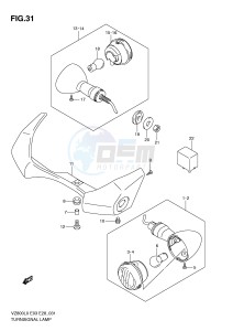 VZ800 (E3-E28) MARAUDER drawing TURNSIGNAL LAMP