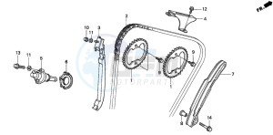 CBR600F2 drawing CAM CHAIN/TENSIONER (1)