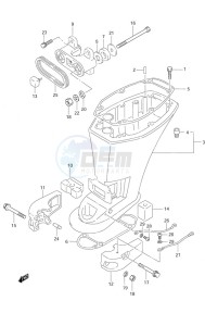 DF 9.9 drawing Driveshaft Housing S/N 651001 to 652500