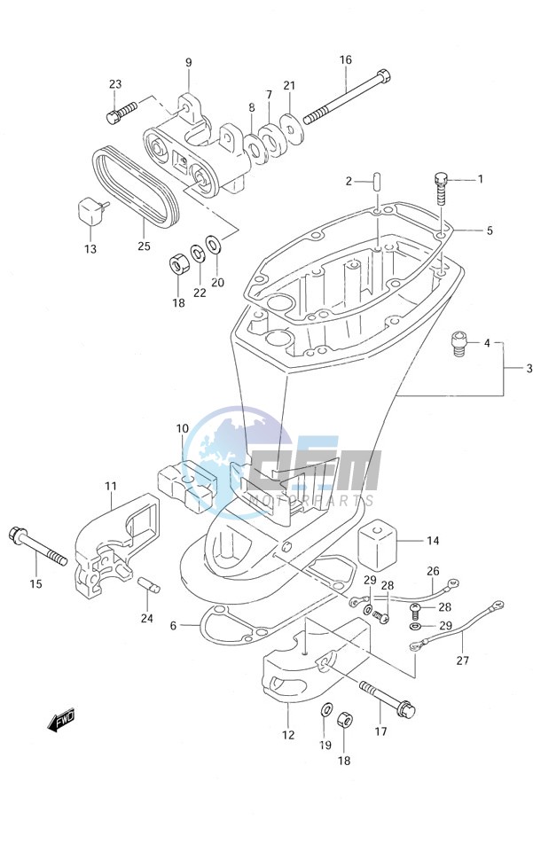 Driveshaft Housing S/N 651001 to 652500