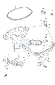 DF 20A drawing Side Cover Remote Control w/Power Tilt