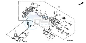 XL700V9 F / CMF drawing REAR BRAKE CALIPER/ SPEED SENSOR