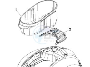 GTS 250 UK drawing Helmet housing - Undersaddle