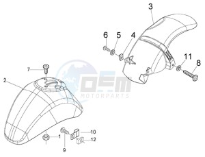 LX 50 2T drawing Front and rear mudguard