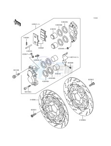 ZX 600 D [NINJA ZX-6] (D2-D4) [NINJA ZX-6] drawing FRONT CALIPER