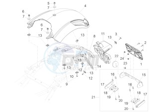 Audace 1400 USA-CND 1380 drawing Rear mudguard