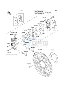 ZR 1000 B [Z1000 EUROPEAN] (B7F-B9F) B7F drawing FRONT BRAKE