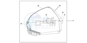 XL700VB drawing 45L TOP BOX SHASTA WHITE/BLUE