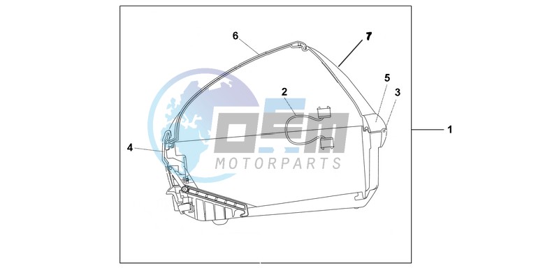 45L TOP BOX SHASTA WHITE/BLUE