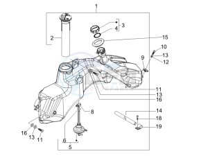 GTS 125 4T E3 drawing Fuel Tank