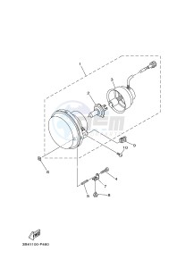 YXM700ES YXM700PSF VIKING EPS SPECIAL EDITION (1XPV) drawing HEADLIGHT