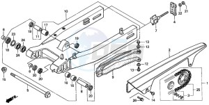 CB600F CB600F drawing SWINGARM