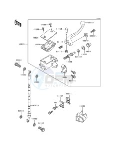 KX 80 R T [KX80 SMALL AND BIG WHEEL] (R1-T1) [KX80 SMALL AND BIG WHEEL] drawing FRONT MASTER CYLINDER