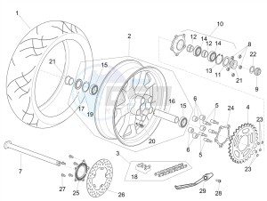 RSV4 1100 RACING FACTORY E4 ABS (NAFTA) drawing Rear wheel