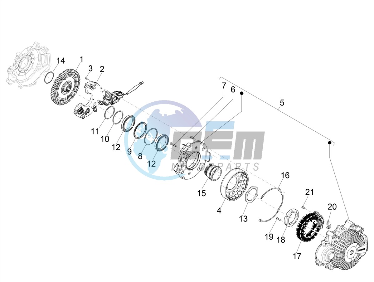 Flywheel magneto