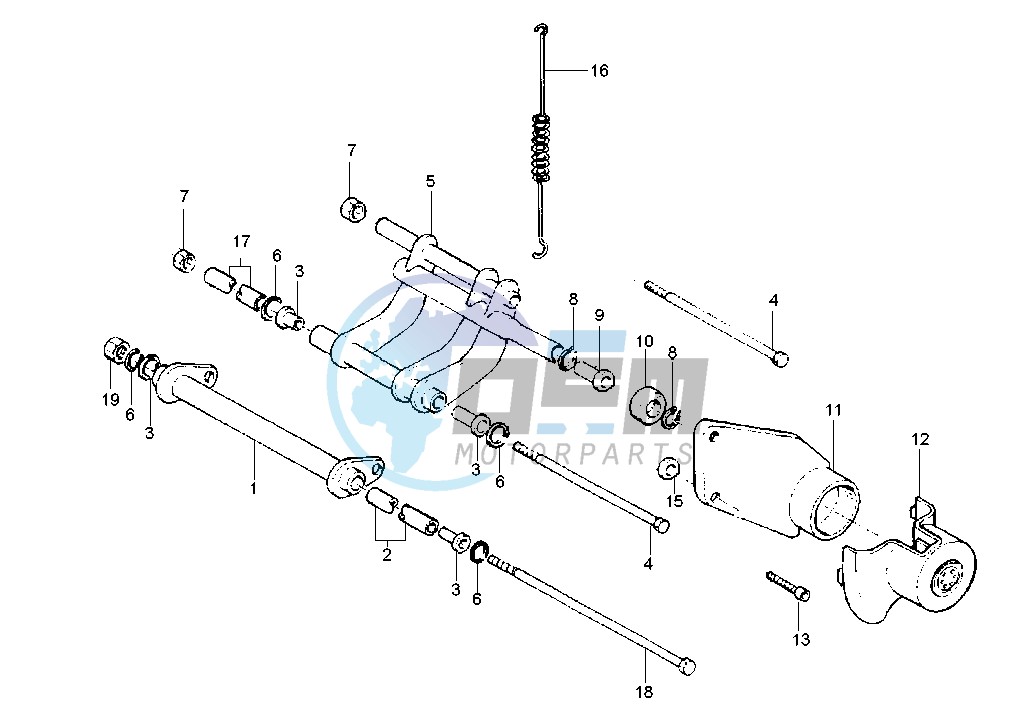 Swinging arm