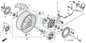 CBR1000RA9 Korea - (KO / ABS) drawing REAR WHEEL